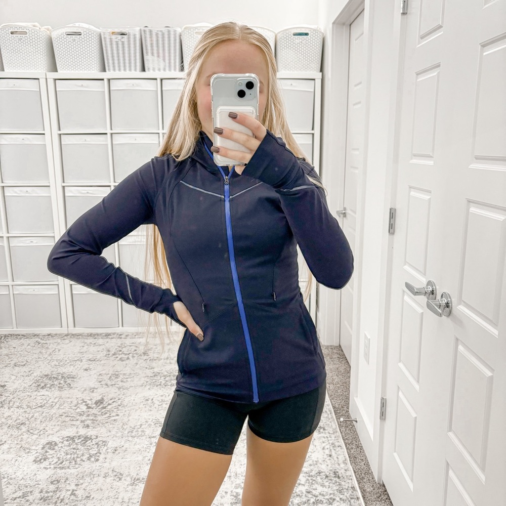 Lululemon Rain-On Train-On Jacket Naval Blue